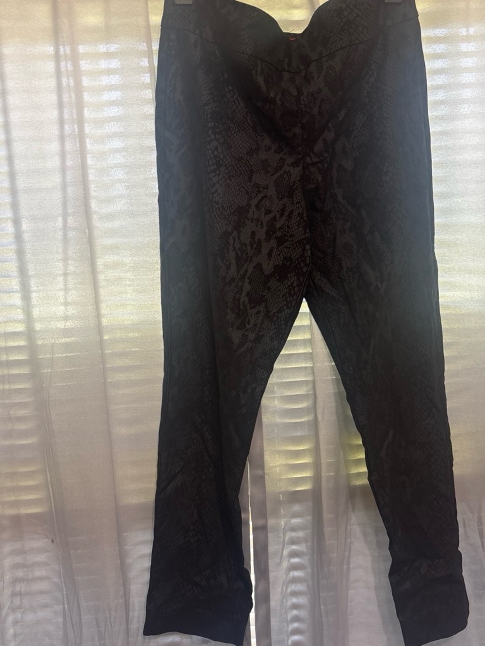 Black Snake-Print Jogger Pants